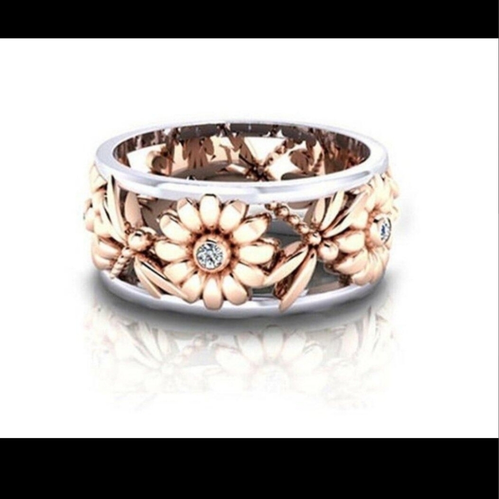 NNT Sunflower dragonfly ring 7, 8, 9, 10 available